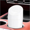 Wevdn Car Trash Can Bin with Lid, Mini Leakproof Vehicle Side Door Cup Holder Trash Can with Lid, Multipurpose Organizer Portable Garbage Bin for Cup Holder Car Home Office (White)