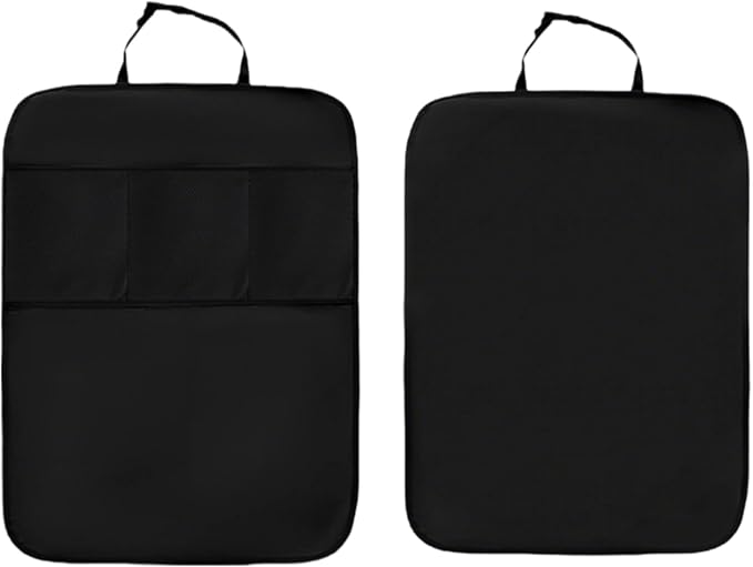 ordinarYone Protector Kick Mat Auto Seat Back Covers with Pockets Water Resistant Kick Protector Auto Interior Accessories