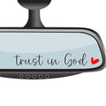 4 x Trust in God Rear View Mirror Decal,Car Stickers for Women, Jesus Car Decal,Rearview Mirror Sticker,Car Window Decal,Vanity Mirror Decal,Affirmation Sticker,Water Bottle,Tumblers Sticker