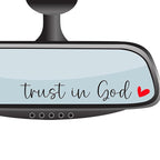 4 x Trust in God Rear View Mirror Decal,Car Stickers for Women, Jesus Car Decal,Rearview Mirror Sticker,Car Window Decal,Vanity Mirror Decal,Affirmation Sticker,Water Bottle,Tumblers Sticker