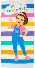 Ms. Rachel Kids Super Soft Cotton Bath/Pool/Beach Towel, 58 in x 28 in, (Officially Licensed Product) By