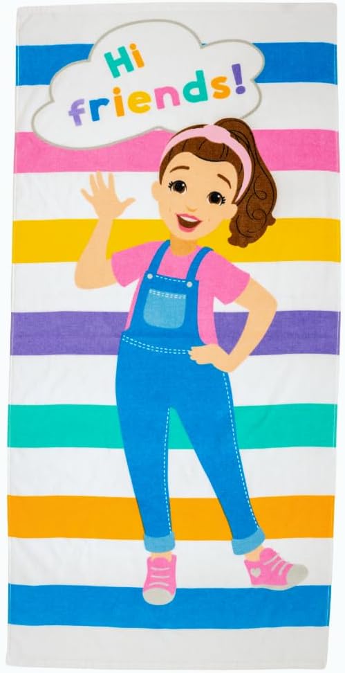 Ms. Rachel Kids Super Soft Cotton Bath/Pool/Beach Towel, 58 in x 28 in, (Officially Licensed Product) By
