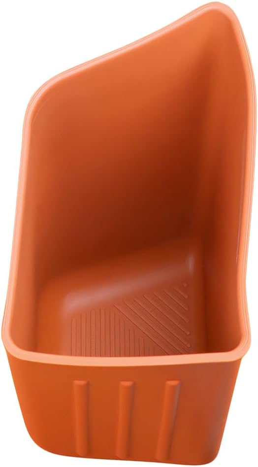 Car Trash Can, Silicone Portable Vehicle Side Door Garbage Container Trash Bin, Multifunctional Auto Interior Dustbin Garbage Can Storage Organizer, Universal Fit (Left/Orange)