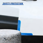 Craedli 4PCS Car Door Corner Edge Guards, Anti-Collision Auto Side Door Edge Trim Sticker, Universal Self-Adhesive Anti-Rub Vehicle Exterior Protector Decoration for SUV Pickup Truck (Blue)