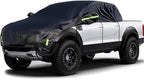 Half Car Cover All Weather Car Body Cover for All Season Sunshade Cover Snow Cover Waterproof 210D Polyester with Cotton (Fit Small and Medium Size Pickup (Crew Cab))