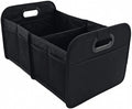 Car Trunk Organizer Foldable Waterproof Storage Caddy with Handles, Collapsible Auto Organizer for SUV, Truck, Van, Black
