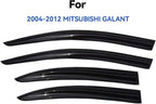 Window Visors Rain Guards for 2004-2012 Mitsubishi Galant, Out-Channel Window Vent Wind Deflectors Visors Shades for 04-12 Mitsubishi Galant