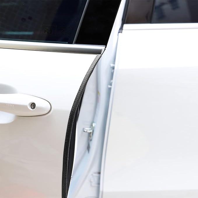 U Shape Rubber Seal Car Edge Trim, Automotive Door Protector, No Glue Required, Universal for Most Cars, Black/10FT