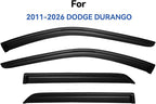 Window Visors Rain Guards for 2011-2026 Dodge Durango, Out-Channel Window Vent Wind Deflectors Visors Shades for 11-26 Durango