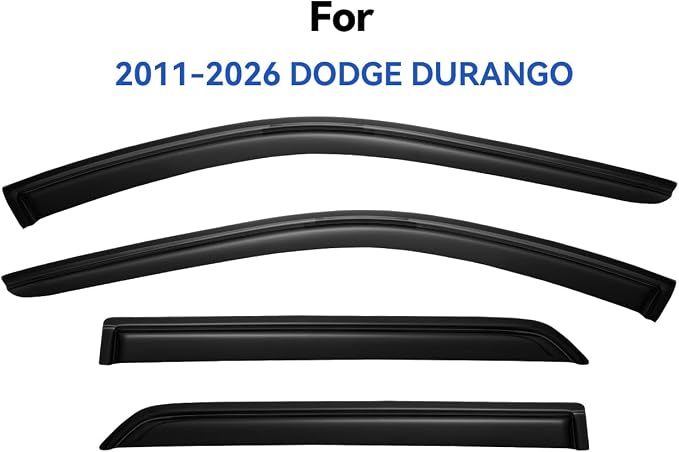 Window Visors Rain Guards for 2011-2026 Dodge Durango, Out-Channel Window Vent Wind Deflectors Visors Shades for 11-26 Durango