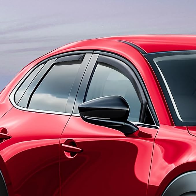 Voron Glass in-Channel Extra Durable Rain Guards for Mazda CX-30 2020-2026, Window Deflectors, Vent Window Visors, 4 Pieces - 201235