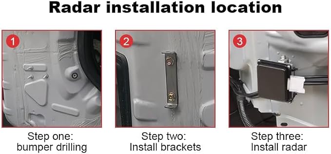 Blind Spot Monitoring System, 77 GHz Millimeter Wave Radar 12V Universal Car Blind Spot Detection System, Sensitive Radar Sensors Blind Area Detection System