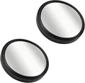 Craedli 2PCS 2" Round Blind Spot Car Mirrors, HD Glass Convex Mirror with Frame, 360° Adjustable Automotive Rearview Mirror, Self-Adhesive Wide Angle Mirrors for Car, SUV, Truck (Black)