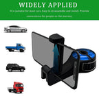 2PCS Car Headrest Hidden Hook, Purse Hook for Car, 2 in 1 Vehicle Back Seat Headrest Mobile Phone Holder, 360° Rotating Backseat Organizer for Handbag Clothes Grocery Fit Vehicles (Blue)