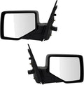 Driver and Passenger Side Mirror Set Power Textured Black with Puddle Light Compatible with 2006-2010 Ford Explorer FO1320271 FO1321271