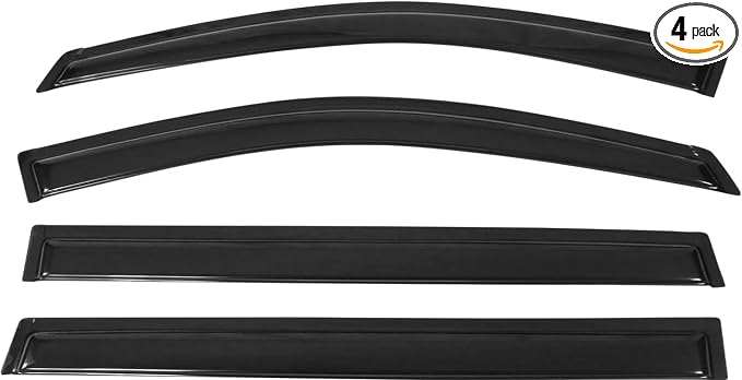 Tape On Window Visors Fits for 2004-2010 Toyota Sienna, Side Auto Window Wind Deflectors, Ventshade, Rain Guards for Cars/Trucks