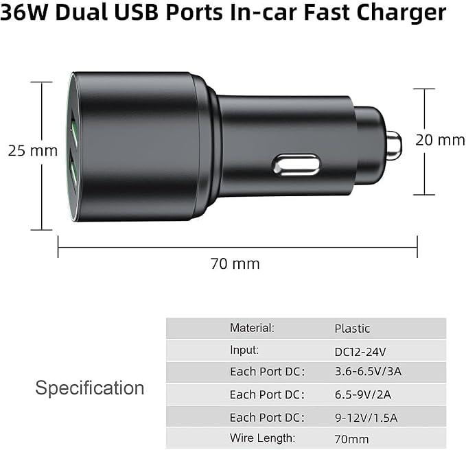 Multi Car Retractable Backseat 3 in 1 Car Charging Station Box Compatible with All Phones | iPhone | Samsung | Uber Taxi Lyft Turo Ride Share Customer Charging Dock Attach to Headrest