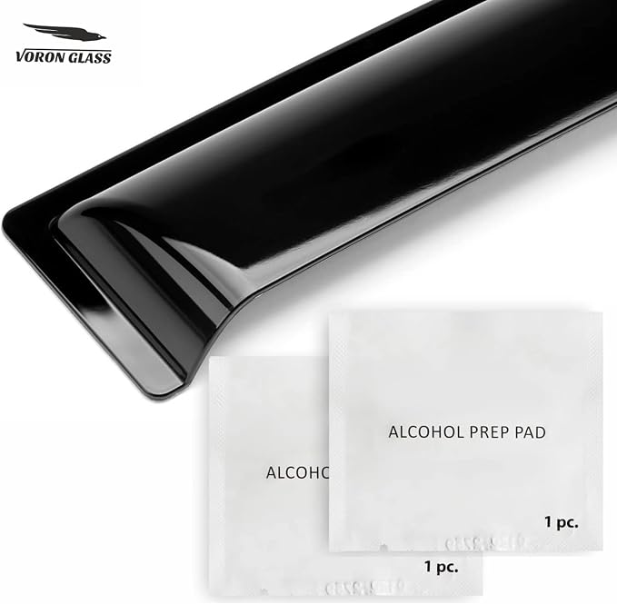 Voron Glass Tape-on Extra Durable Rain Guards for Hyundai Santa Fe 2019-2023, Window Deflectors, Vent Window Visors, 4 Pieces - 100943