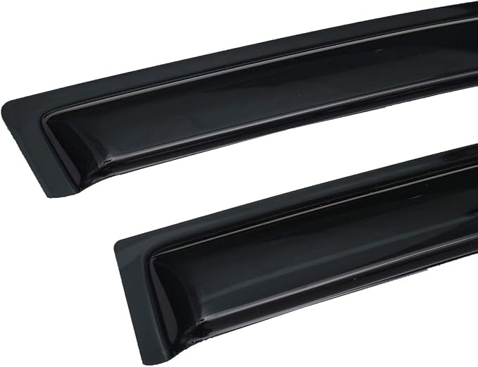 Extra Durable Outside-Mount Auto Vent Window Visor, Fits 2013-2015 Subaru XV CrossTrek, 2016-2017 CrossTrek, 2012-2016 Impreza Hatchback, Original Wind Deflector Rain Guard, Smoke, 4-Pcs