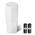 Car Trash Can with Lid, Leakproof Garbage Can with 40 Attached Trash Bags, Mini Essential Car Accessories for Interior for Car, Home, Office (White)
