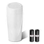 Car Trash Can with Lid, Leakproof Garbage Can with 40 Attached Trash Bags, Mini Essential Car Accessories for Interior for Car, Home, Office (White)