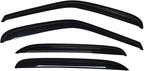Outside-Mount Window Visor, Fit 2001-2007 Chevrolet Silverado & GMC Sierra 1500 (HD)/2500 (HD)/3500, Crew Cab; 2000-2006 Chevy Avalanche & Suburban, Cadillac Escalade EXT, GMC Yukon XL, Smoke, 4-Pcs