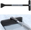 Mandark Car Windshield Snow Brush and Ice Scraper, Detachable Extendable Vehicle Snow Removal Tool with Ergonomic Foam Grip, Auto Window Scraper Accessories, Universal for SUV, Truck, RV (Grey)