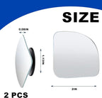 Blind Spot Mirrors - 2 Pack Fan HD Glass Frameless Convex Rear View Mirror with Wide Angle Adjustable Stick for Cars, Trucks, And Motorcycles Stuff Rearview Mirror Accessories Decor
