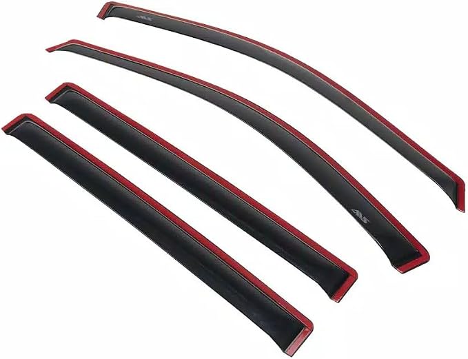 Auto Ventshade [AVS] In-Channel Rain Guards For 2009 - 2024 Dodge Ram 1500 (19-24 Classic Body Only); 2010-2025 Ram 2500 & 3500 MEGA/CREW CAB ONLY | Window Vent Visors, 4 pcs. - Smoke | 194109
