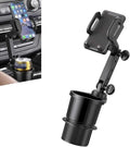 Car Cup Holder Mobile Phone Rack, Multi-Function 2 in 1 Cup Holder Expander, 360 Degrees Rotatable Automotive Phones Mount, Universal for Most Cars, Trucks, SUVs (Black)