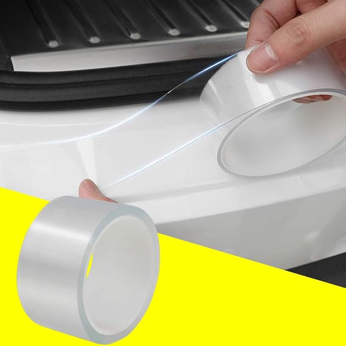 Car Door Entry Guards Scratch Cover Protector Paint Threshold Guard,Door sill Protector,Front Rear Door Entry Sill Guard Scuff Plate for Most Cars,2in9.8ft(5cm*3m) Transparent