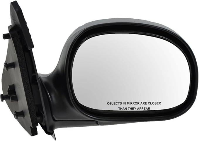 Passenger Side View Mirror Manual Folding Manual Adjustment Non-Heated No Memory Chrome Compatible with 1997-2002 Ford F150 Without Aspherical Glass