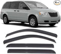 Tape-On Rain Guard 4-Piece for 08-18 Dodge Grand Caravan/Chrysler Town&Country Windows Visor Shield Shade Smoke 94251