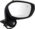 Passenger Side Power Heated Mirror Smooth Black Paint to Match Compatible with 2022 Honda Civic HO1321351
