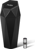 Car Trash Can with Lid - 1 Pack, Mini Essential Car Accessories for Interior, Leakproof Car Garbage Can with 15 Attached Trash Bags, Multipurpose Car Organizers and Storage,Black