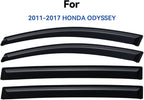 Window Visors Rain Guards for 2011-2017 Honda Odyssey, Out-Channel Window Vent Wind Deflectors Visors Shades for 11 12 13 14 15 16 17 Honda Odyssey