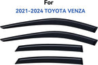Window Visors Rain Guards for 2021 2022 2023 2024 Toyota Venza, Out-Channel Window Vent Wind Deflectors Visors Shades for 21 22 23 24 Venza LE Nightshade Limited