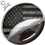 Steering Wheel Sun Shade Cover, American Flag Steering Wheel Sun Block Anti-Heat Aluminum Foil Steering Wheel Cover Steering Wheel Sun Heat Shield for SUV Truck Van