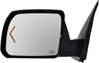 Power Heated Side Mirror Set Left & Right Manual Folding with Turn Signal Compatible with 2007-2013 Toyota Tundra TO1320252 TO1321252