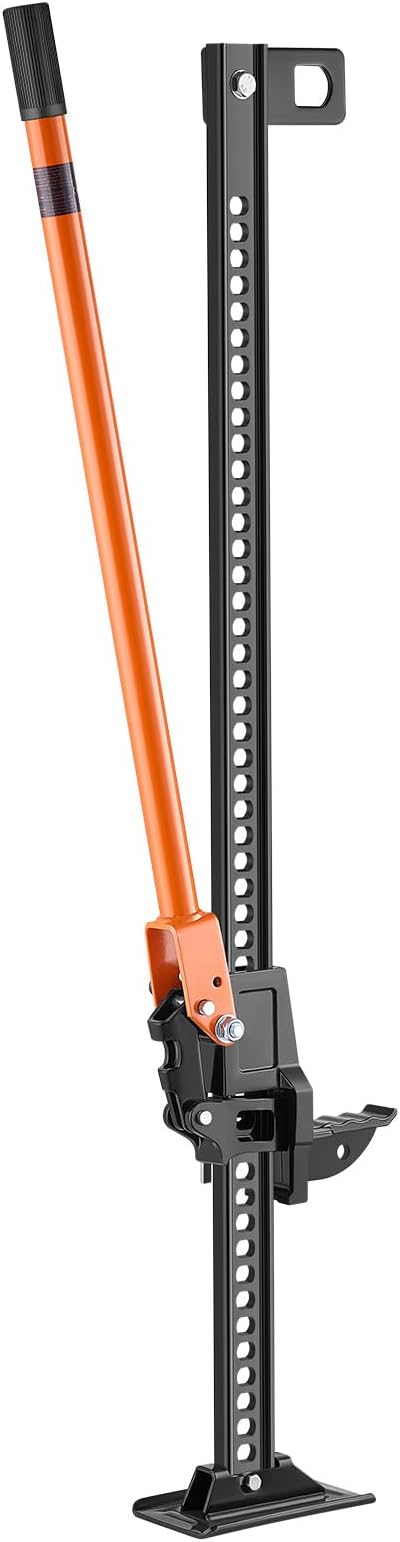 Farm Jack 48 inch Utility High Lift, 7000 lbs Capacity Ratcheting Off Road Jeep Jack, Heavy for Tractor, Truck, SUV, Bumper Lift, Orange