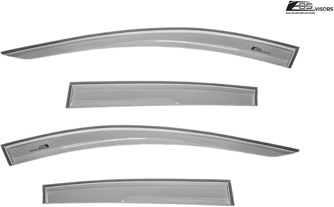 Replacement for 2019-Present Mazda 3 Models | EOS Visors Tape-On JDM Mugen Style Side Vents Window Visor Rain Guard Deflectors