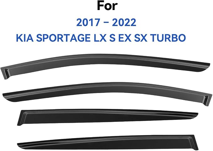 Window Visors Rain Guards for Kia Sportage 2017-2022, Out-Channel Window Vent Wind Deflectors Visors Shades for 17-22 Sportage