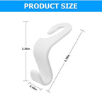 4PCS Car Back Seat Headrest Hooks, Rear Car Seat Storage Headrest Hanger Holder Hooks Organizer, Universal Auto Interior Accessories for Bag Purse Handbag Cloth Coats Grocery (White)