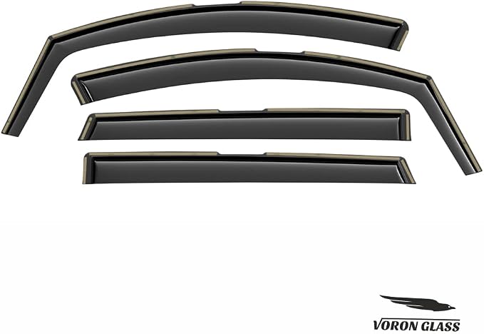 Voron Glass in-Channel Extra Durable Rain Guards for Hyundai Santa Fe 2019-2023, Window Deflectors, Vent Window Visors, 4 Pieces - 200865
