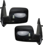 2 Piece Driver and Passenger Side Mirror Assembly Set Electric Adjustment Heated No Memory Black Compatible with 2009-2015 Honda Pilot HO1320248 HO1321248 Without Turn Signal Housing
