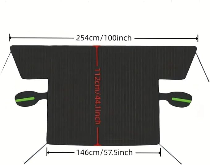 2 Pcs - Windshield Cover for Ice and Snow - 600D Windshield Snow Cover with Side Mirror Cover Heavy Duty, Snow Cover for Car Windshield for Most Cars,Sedan,SUV