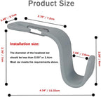 4-Pack 360° Rotating Car Seat Headrest Hook 4 Pack Hanger Universal Vehicle Car Storage Organizer for Handbag Purse Coat with Clip Gray