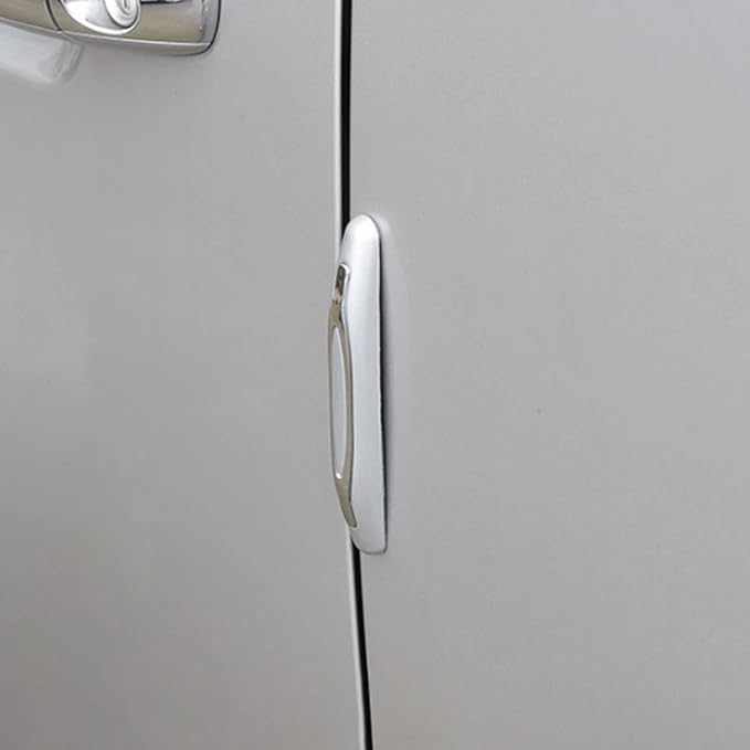 4PCS Car Door Edge Guards, Auto Side Door Protector Car Door Self Adhesive Anti-Collision Trim Strip, Universal Car Body Anti-Scratch Bumper Guard for Car SUV Truck (White)