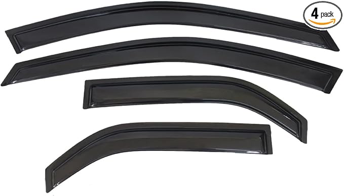 Tape On Window Visors Fits for 2003-2007 Cadillac CTS, Side Auto Window Wind Deflectors, Ventshade, Rain Guards for Cars/Trucks