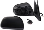 Passenger Side Mirror Assembly Electric Adjustment Heated No Memory Black Compatible with 2008-2013 Toyota Highlander TO1321246 TO1321334